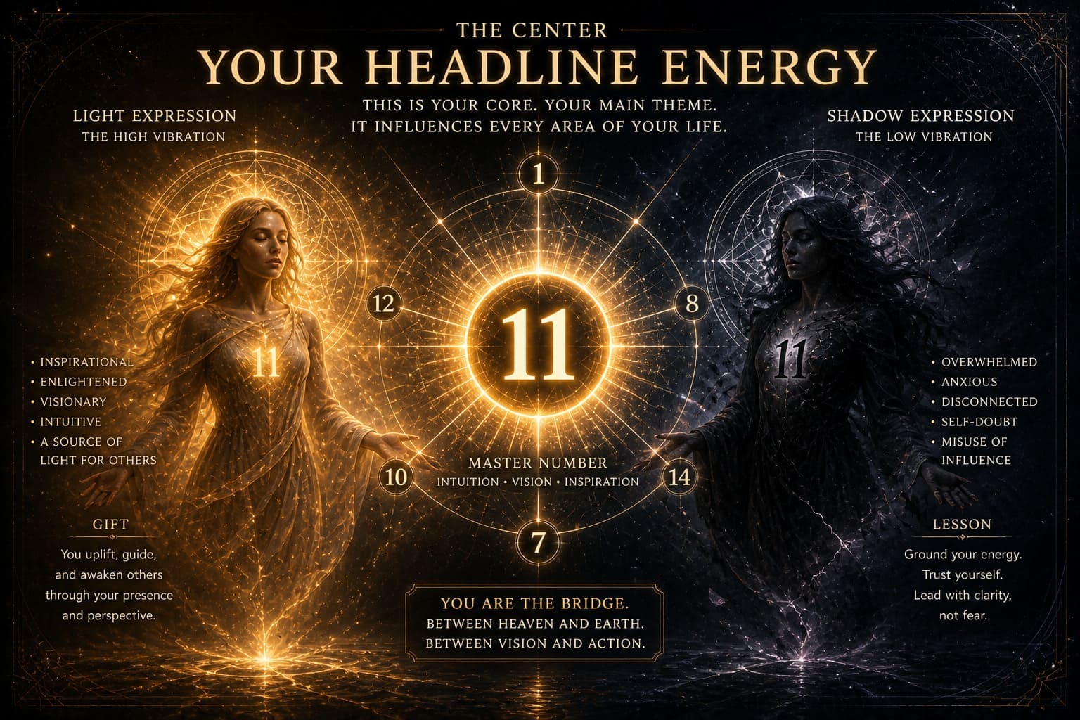 How to Read Destiny Matrix Step by Step Destiny Matrix chart with arrows highlighting reading order from center to corners, zones, lines, and karmic tail in a step-by-step flow.
